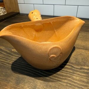 Frankoma / Gracetone 2S Brown Ceramic Gravy Boat Matte Finish with Handle